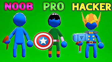 NOOB vs PRO vs HACKER - Stickman Teleport Master 3D