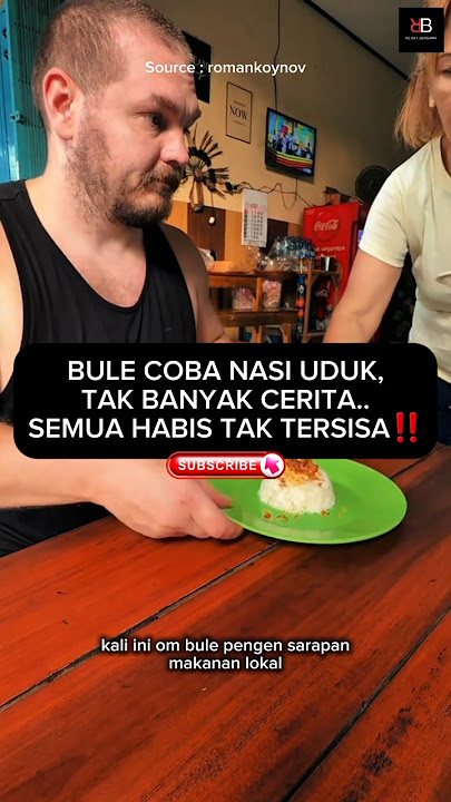 Bule coba nasi uduk, semua habis tak tersisa ‼️ #indonesianfood
