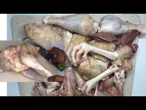 How to  butcher a chicken .