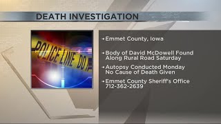 Authorities investigating body found in rural Emmet County, IA