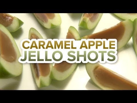 Caramel Apple Jello Shots - With Real Apples