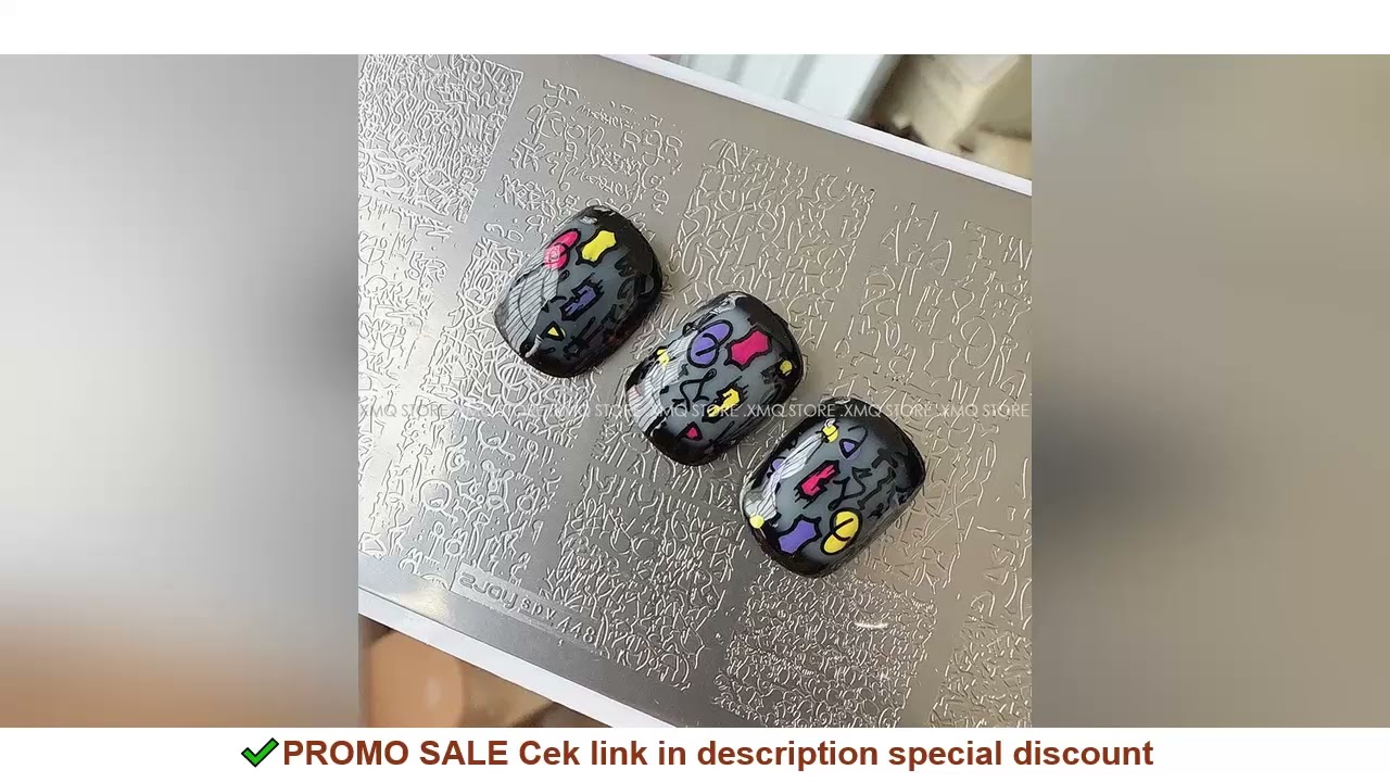 XMQ NAIL ART STAMPING PLATES CUTE CAT IMAGEPLATES GRAFFITI TEMPLATE