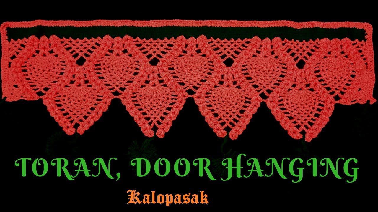 Crochet Pineapple Toran (subtitles), Door Hanging, Door Decor / तोरण