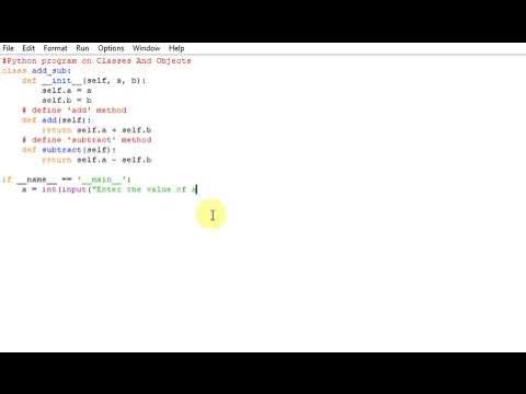 Python program on Classes And Objects - YouTube