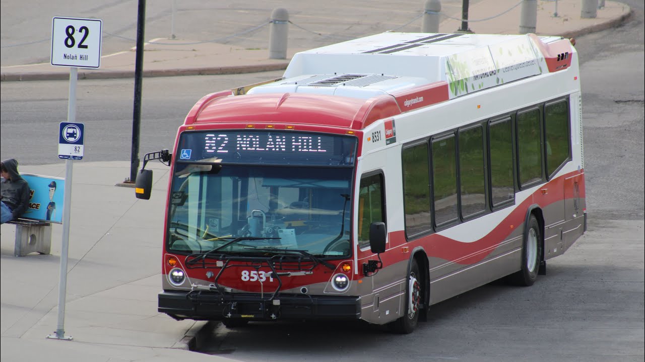 Calgary Transit 2024 NovaBus LFS CNG - 8531 on route 82 Nolan Hill