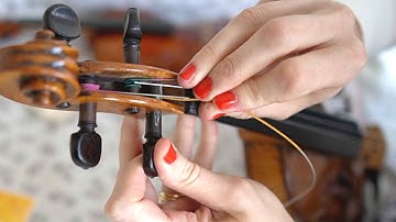 Replace your Violin Strings (close up and detailed)