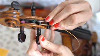 Replace your Violin Strings (close up and detailed)