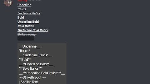 Discord | How to type in bold, italics, underline etc.
