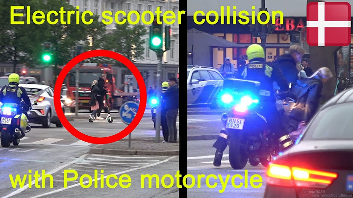 Accident 😱 - Police MC hits Electric Scooter in Denmark