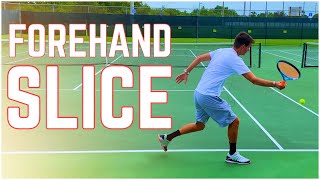How To Hit Forehand Slice & Squash Shot | Tennis Technique screenshot 3