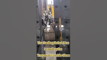 Doubleglazing Sealing Robot: Sealing Trapezoid Double Glass with Precision #doubleglazing #machine