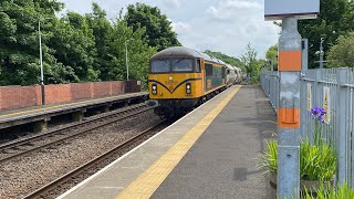 69006 Pathfinder Railtours with 15 sand wagons 13:20 21E Lea Road 17/5/2024