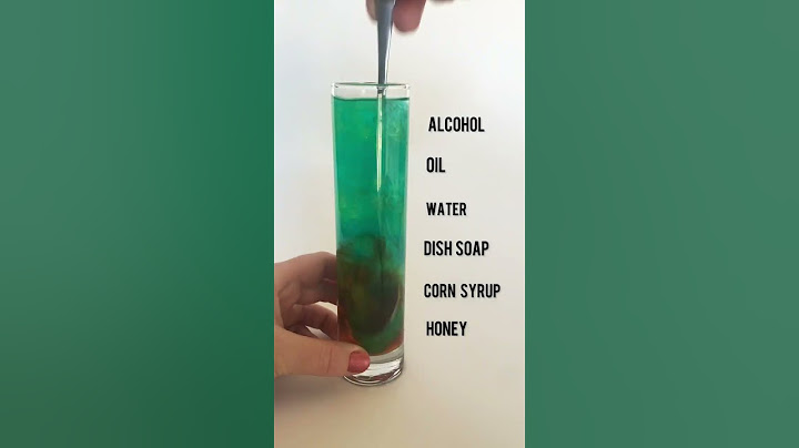 density tower made out of liquids varying in densities… #science #chemistry #density