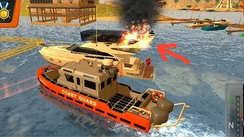 Coast Guard Beach Rescue Team| Boat On Fire #5 | Android Video Game Play