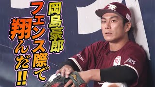 【まるで八艘飛び】岡島豪郎『フェンス際のスーパーキャッチ』