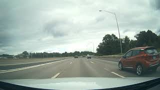 Driving along I-291 and I-84 East in Connecticut