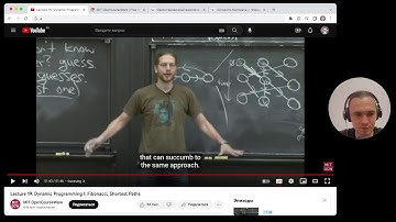 Смотрим лекции MIT. Lecture 19: Dynamic Programming I: Fibonacci, Shortest Paths