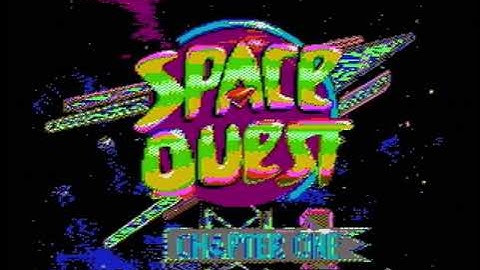 Space Quest I Remake intro (Turbo PC XT, composite CGA, real hardware)