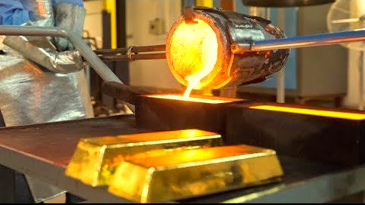 Amazing Pure Gold Manufacturing Process Technology | Extremely  satisfying gold melting  process