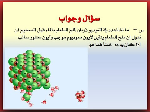 برنامج سؤال وجواب ذوبان ملح الطعام في الماء هل يسمى تأين