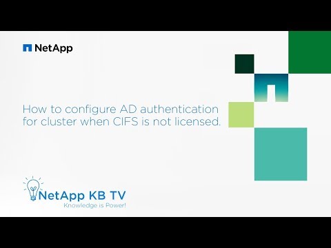 How to configure AD authentication for cluster when CIFS is not licensed