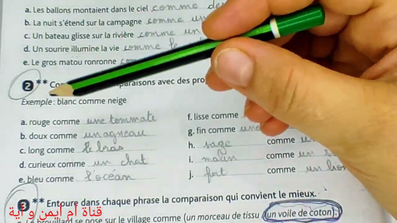 CqE2/vocabulaire des mots pour créer une image /Ex.P.30 cahier d'exercices /croque-feuille