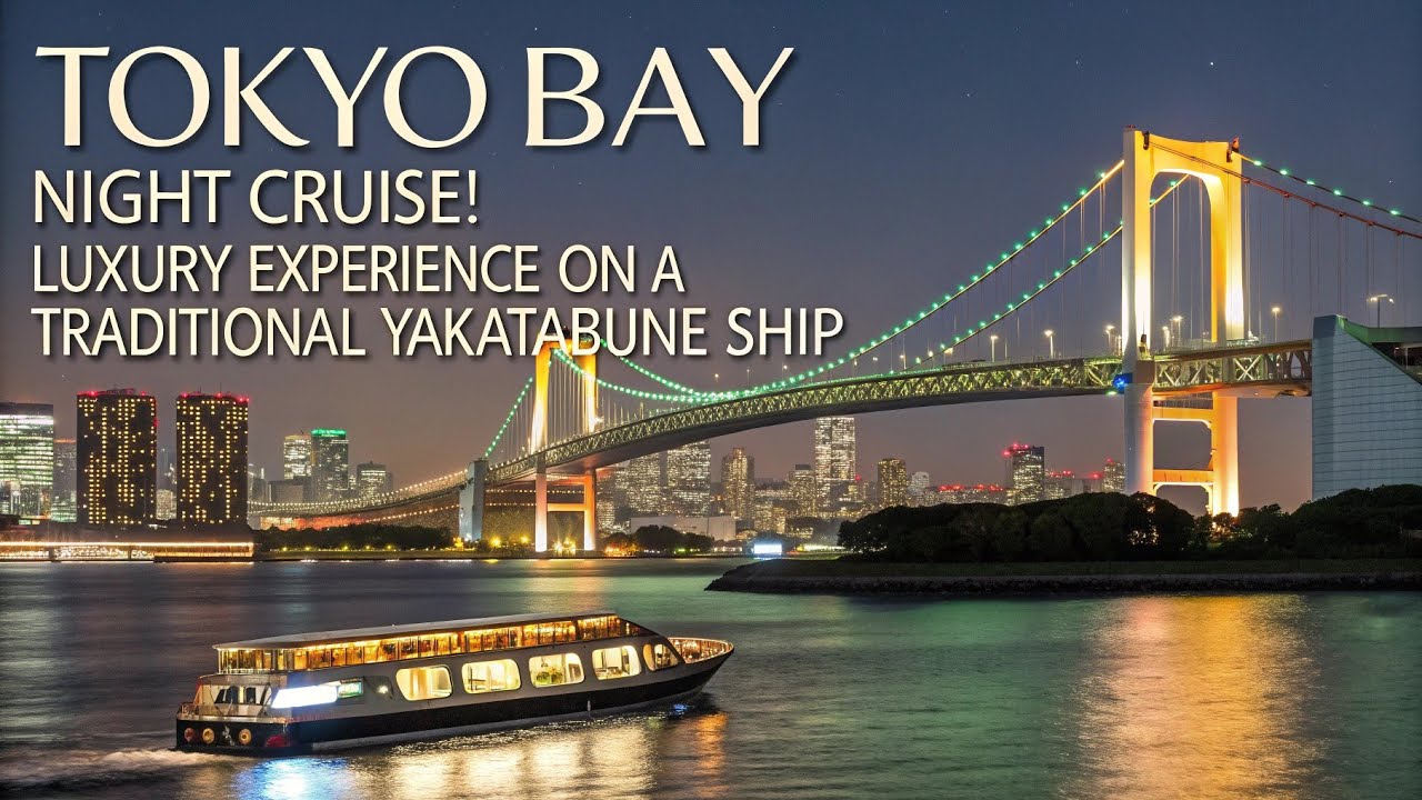 Tokyo Bay Night Lights! Nakakin Yakatabune Luxury Cruise Experience Japanese Food & Party Boat