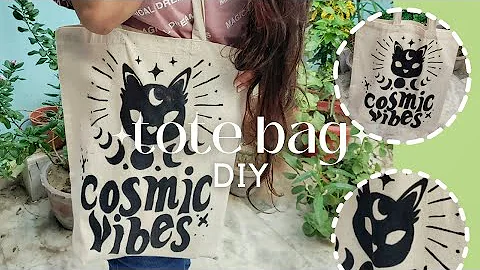 Painting a Canvas Tote Bag for the first time 🎒🎨 How to paint a tote bag easily 😍✨
