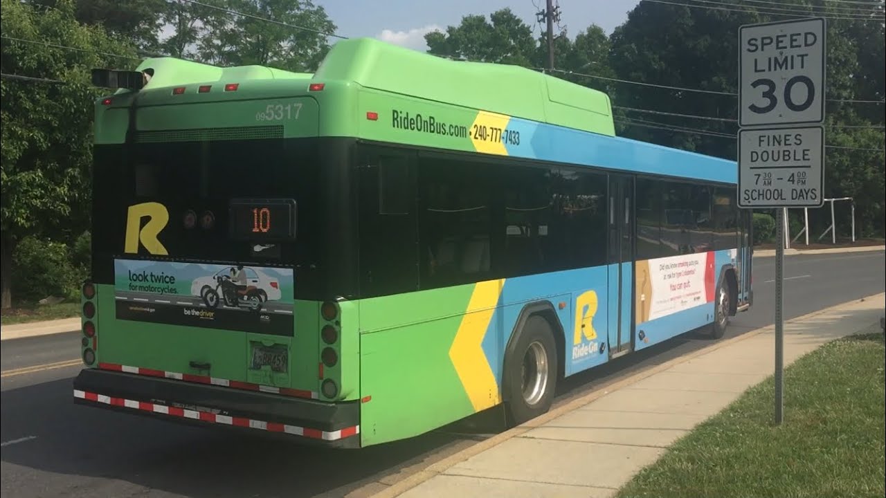 Montgomery county transit Ride on 2009 Gillig low floor hybrid 5317 on