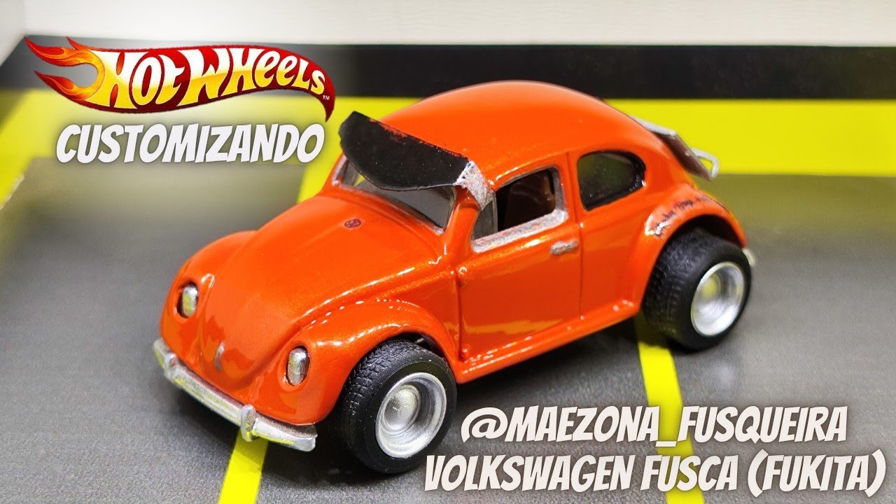 Customizei um mini Fusca para minha amiga! Fukita @maezona_fusqueira - Hot Wheels Custom