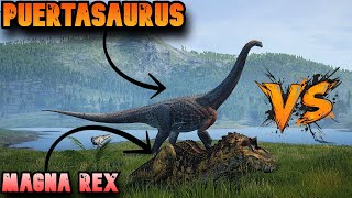 Jamas Imagine Que Un Magna Rex Podría Acabar Con Un Puertasaurus En The Isle Es Un Tanque