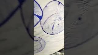 Art with blue ink pen