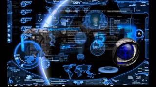 »Glass †heme Black & White   Fu†uristic Skin Rainmeter«