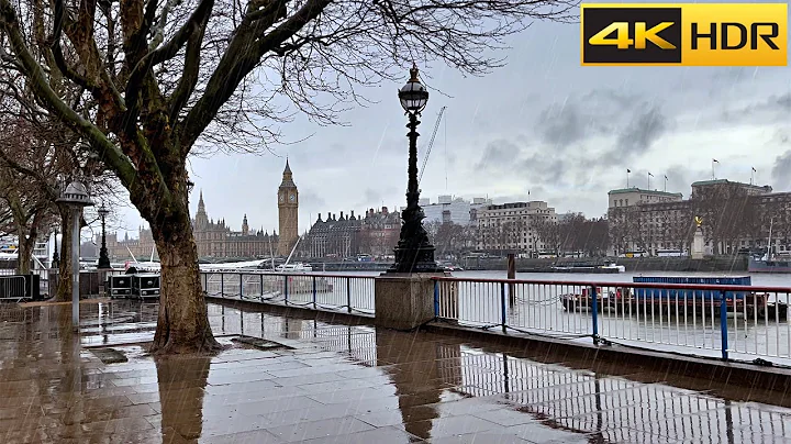 2 hours of London Rain ☔️ London Rain Walk Compilation | Day/Night Rain [4K HDR]