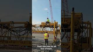 Interstate 94 exit 161 project in Bismarck bridge deck concrete pour