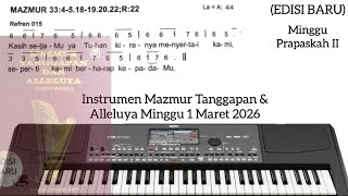 Instrumen Mazmur Tanggapan ( EDISI BARU ) - Minggu Prapaskah II Minggu 1 Maret 2026 - Tahun A