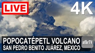 Popocatépetl Volcano Live Cam 4K, Mexico
