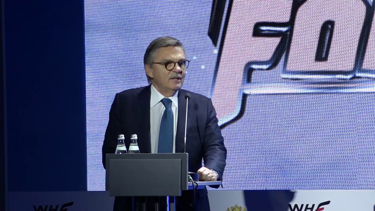 WHF 2018. Opening ceremony - René Fasel national team spain football