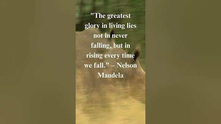 Nelson Mandela's Inspirational Quote  The Power of Resilience