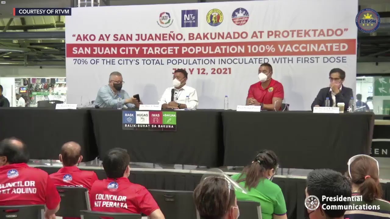 Achieving vaccination of 70% of population in San Juan City