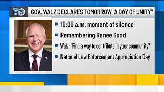 Governor Walz declares Day of Unity for Friday in remembrance of Renee Good