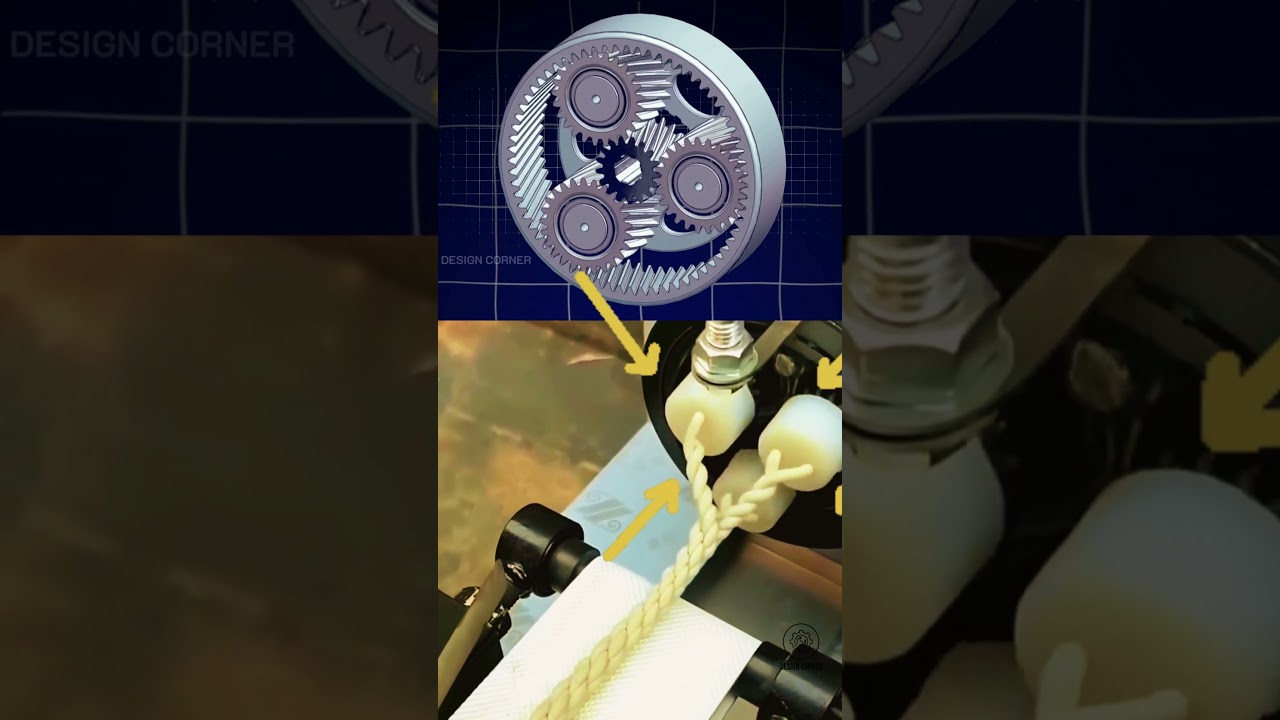 Rope Spinning Planetary Gear Mechanism Working | Amazing Engineering Animation
