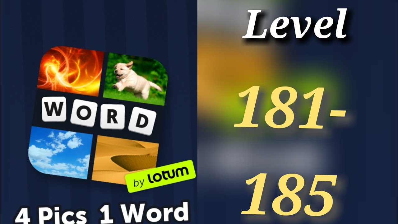 4 pics 1 word LEVEL 181, 182, 183, 184, 185 || #games #easylevel 