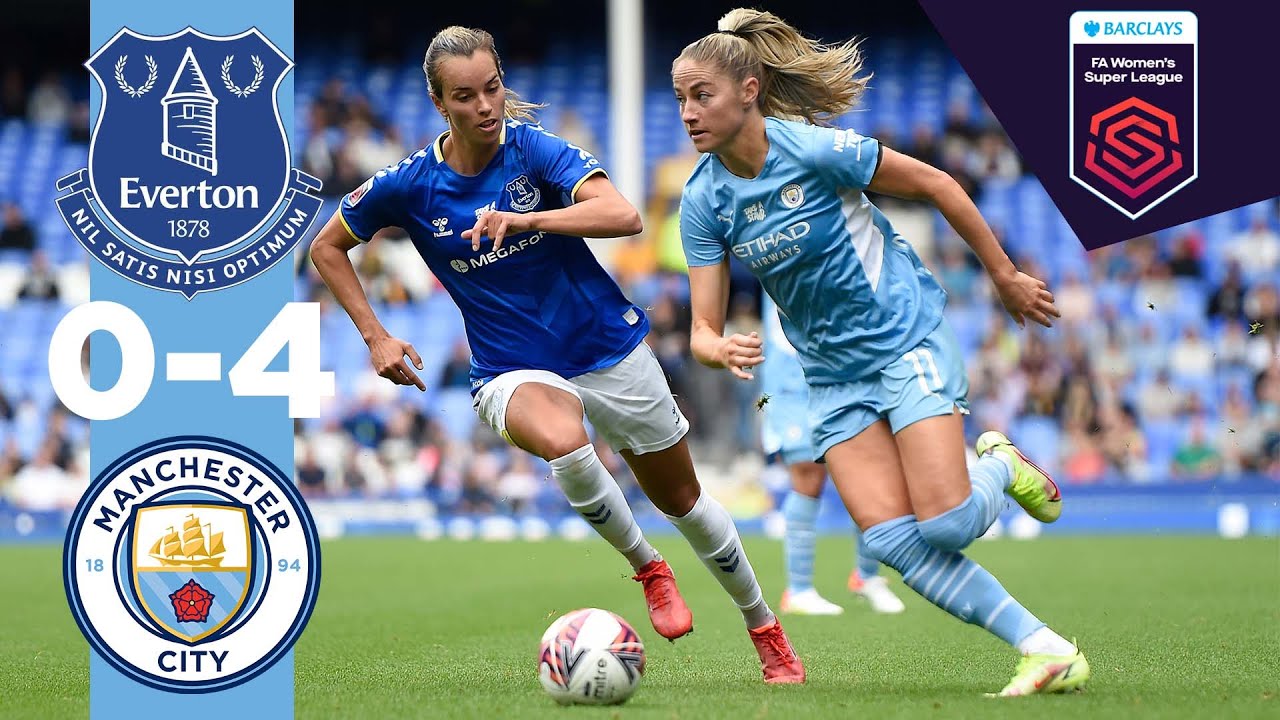 MAN CITY HIGHLIGHTS Everton v Man City WSL 21/22 (Losada, Beckie, Bunny, Houghton)