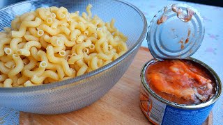 Если дома есть килька в томате❗️Сразу готовлю это шикарное блюдо. Pasta with sprat in tomato