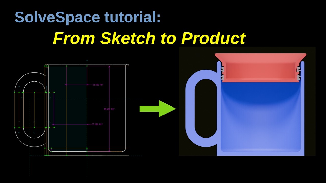 SolveSpace Tutorial: From Sketch to Product - YouTube