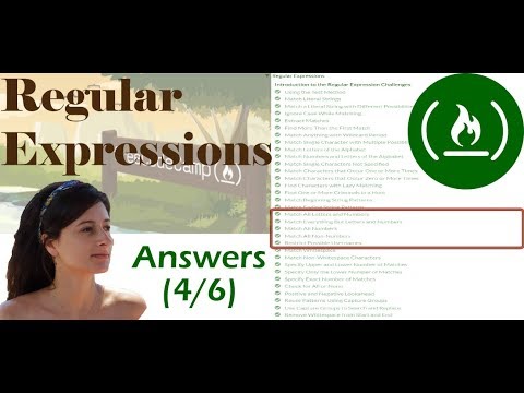 [4/6] Regex -- Match all letters and every num | FreeCodeCamp Challenges