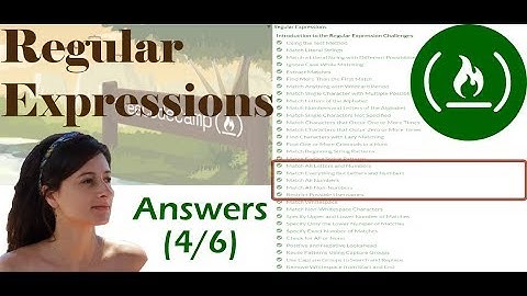 [4/6] Regex -- Match all letters and every num | FreeCodeCamp Challenges