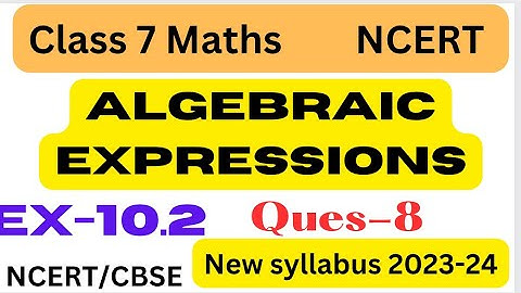 Class 7 Maths - Ex 10.2 - Q.8 - chapter 10 - Algebraic Expressions - New book