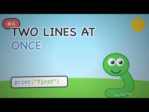 Python for Kids #004 — Two Lines At Once | Top line runs first